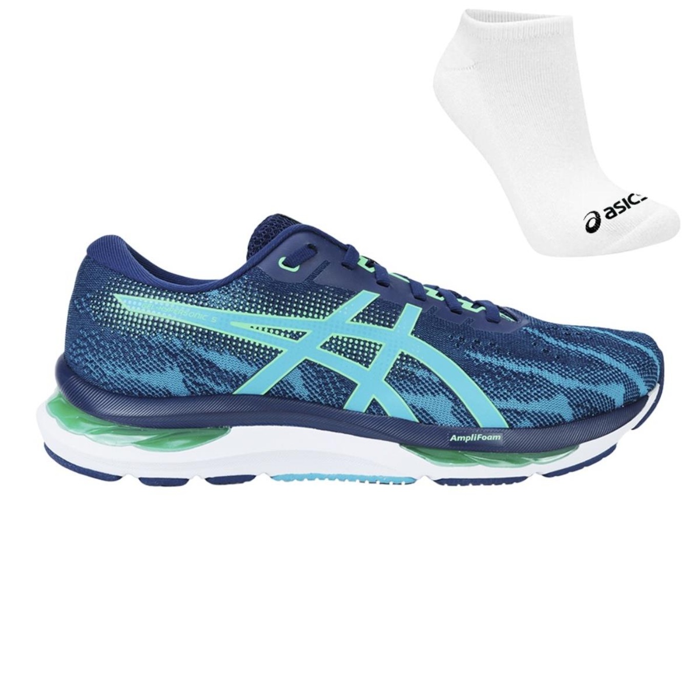 Kit Tênis Asics Gel-Hypersonic 5 + Meia - Masculino - Foto 1