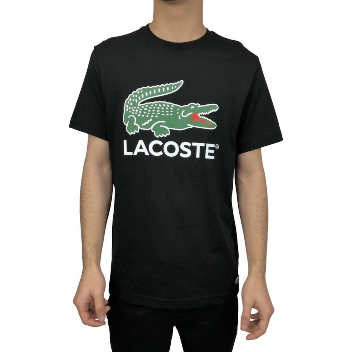 Camiseta Lacoste 3D Big Croc Placard - Masculina - Foto 2