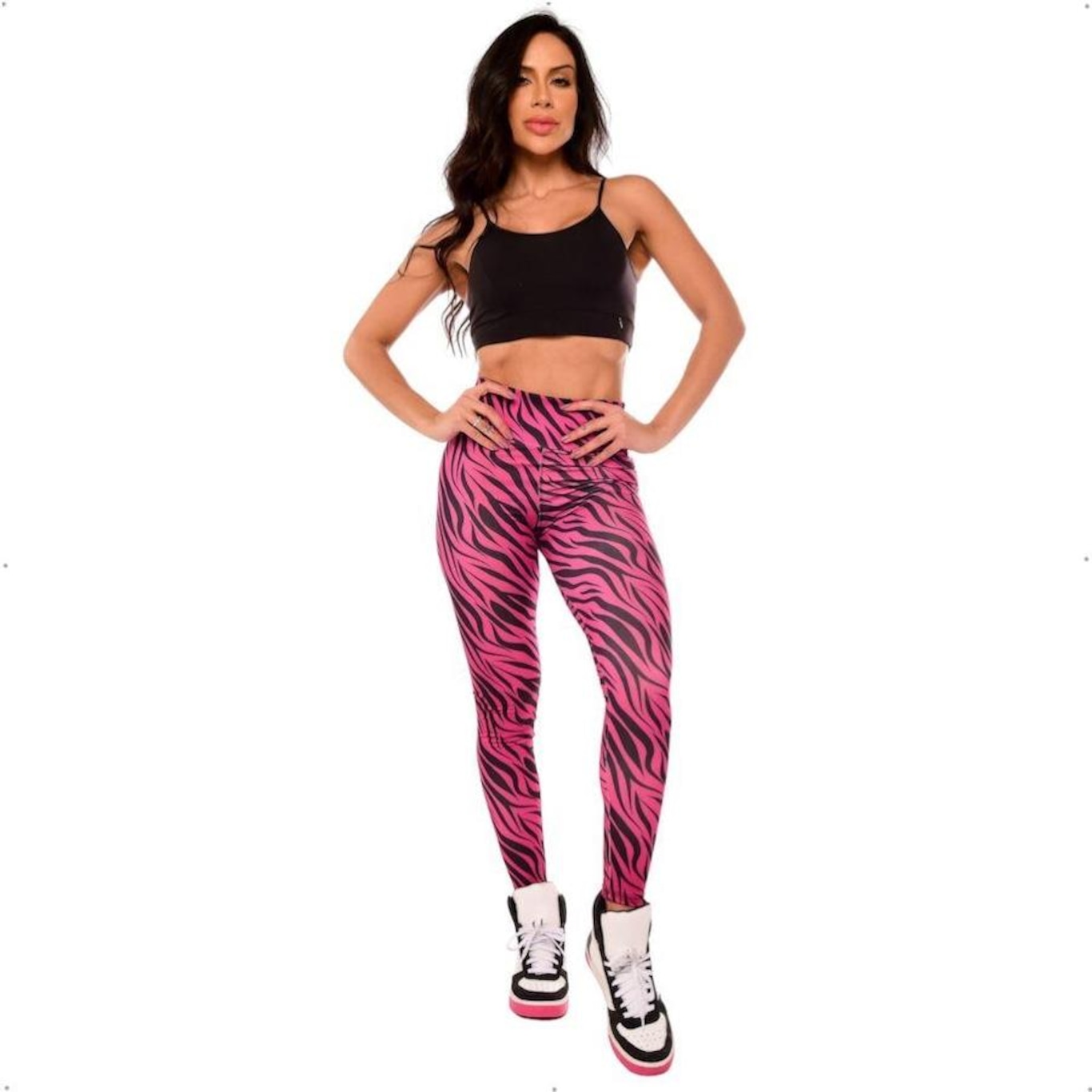 Kit Calças Leggings Vibs Cós Duplo com 2 Peças - Feminina - Foto 3