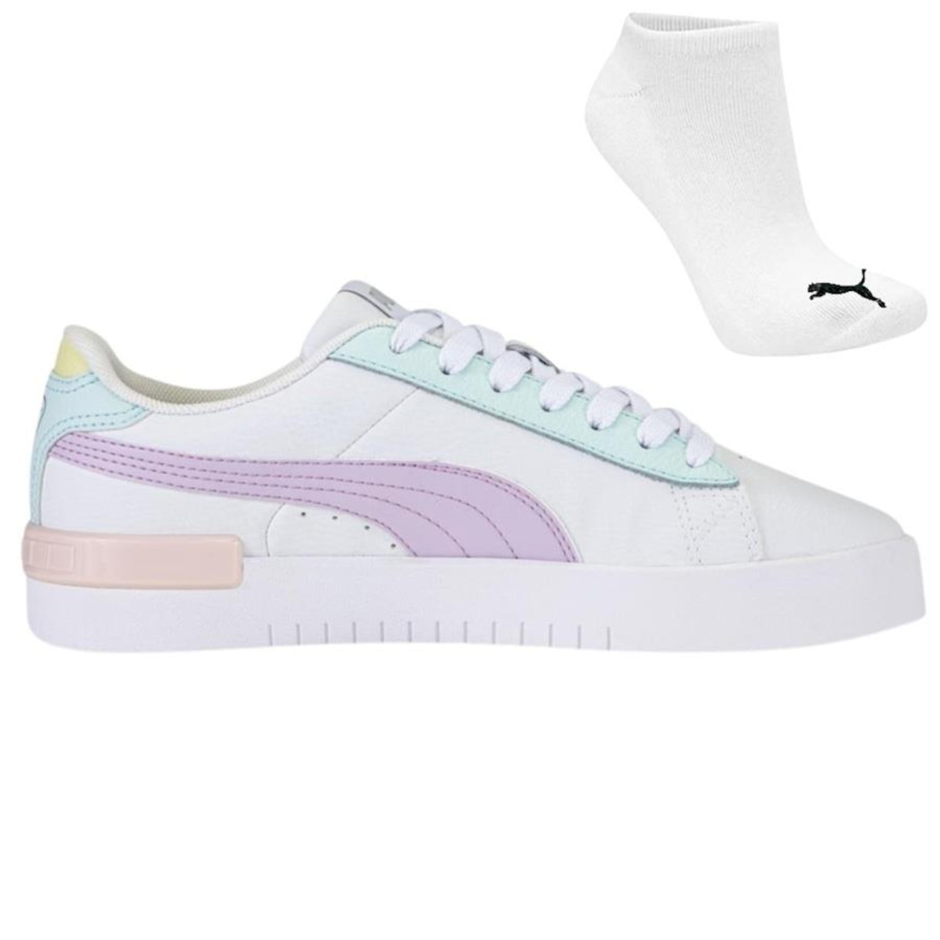 Kit Tênis Puma Jada Bdp + Meia - Feminino - Foto 1