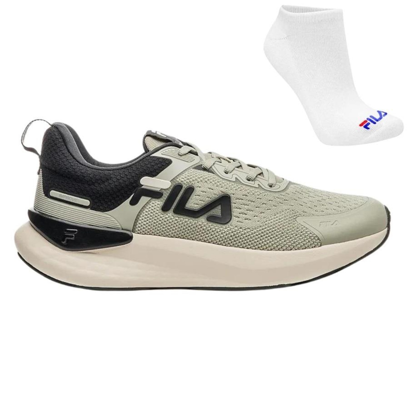 Kit Tênis Fila Improve + Meia - Masculino - Foto 1