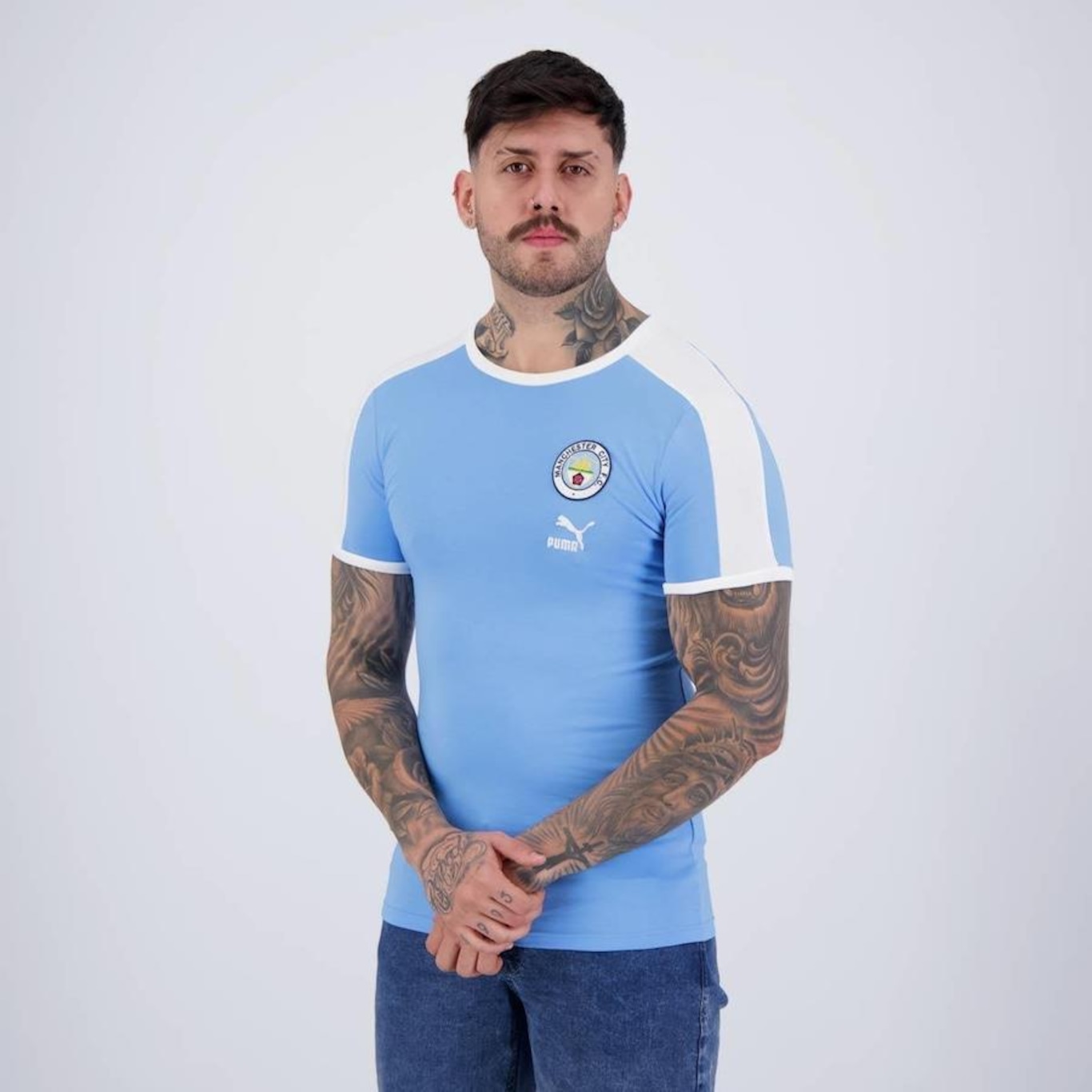 Camisa Manchester City Puma Ftbl Heritage - Masculina - Foto 3