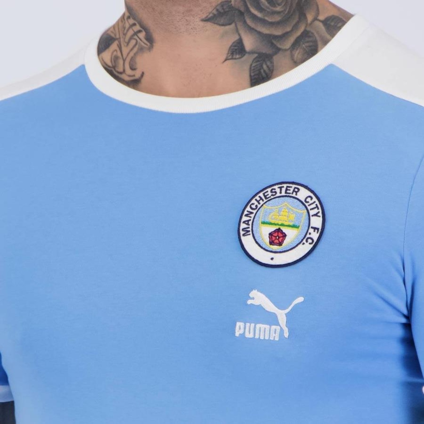 Camisa Manchester City Puma Ftbl Heritage - Masculina - Foto 5