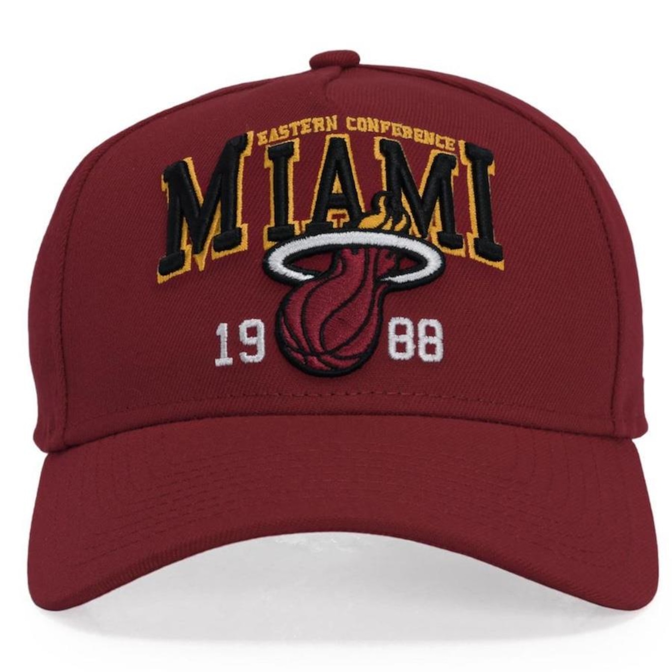 Boné Aba Curva New Era 9Forty A-Frame Nba Sport Miami Heat - Snapback - Adulto - Foto 2