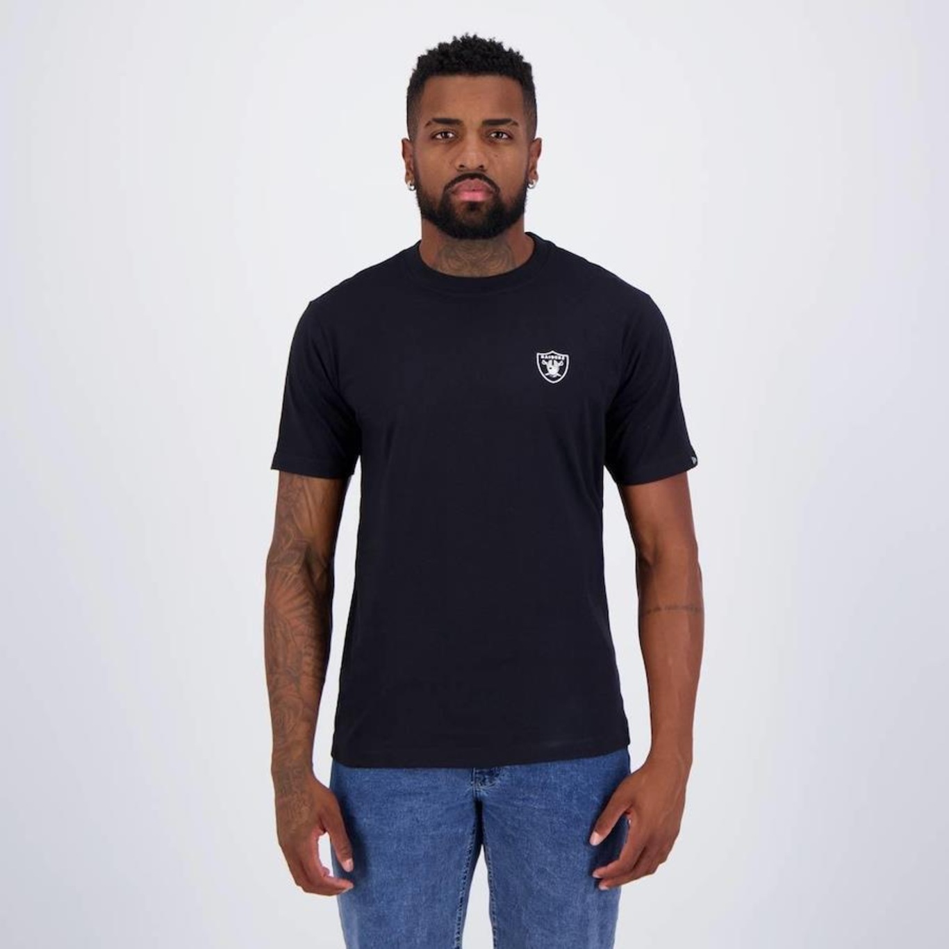 Camiseta New Era Nfl Las Vegas Raiders Basic - Masculina - Foto 1