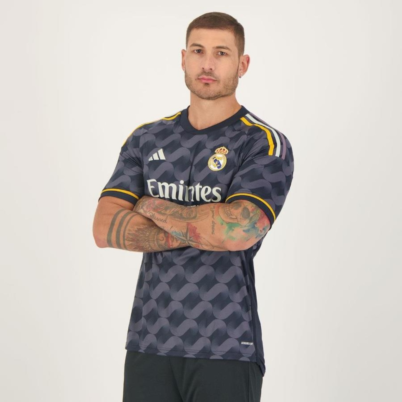 Camisa Real Madrid 2024 adidas Away 16 Endrick - Masculina - Foto 4