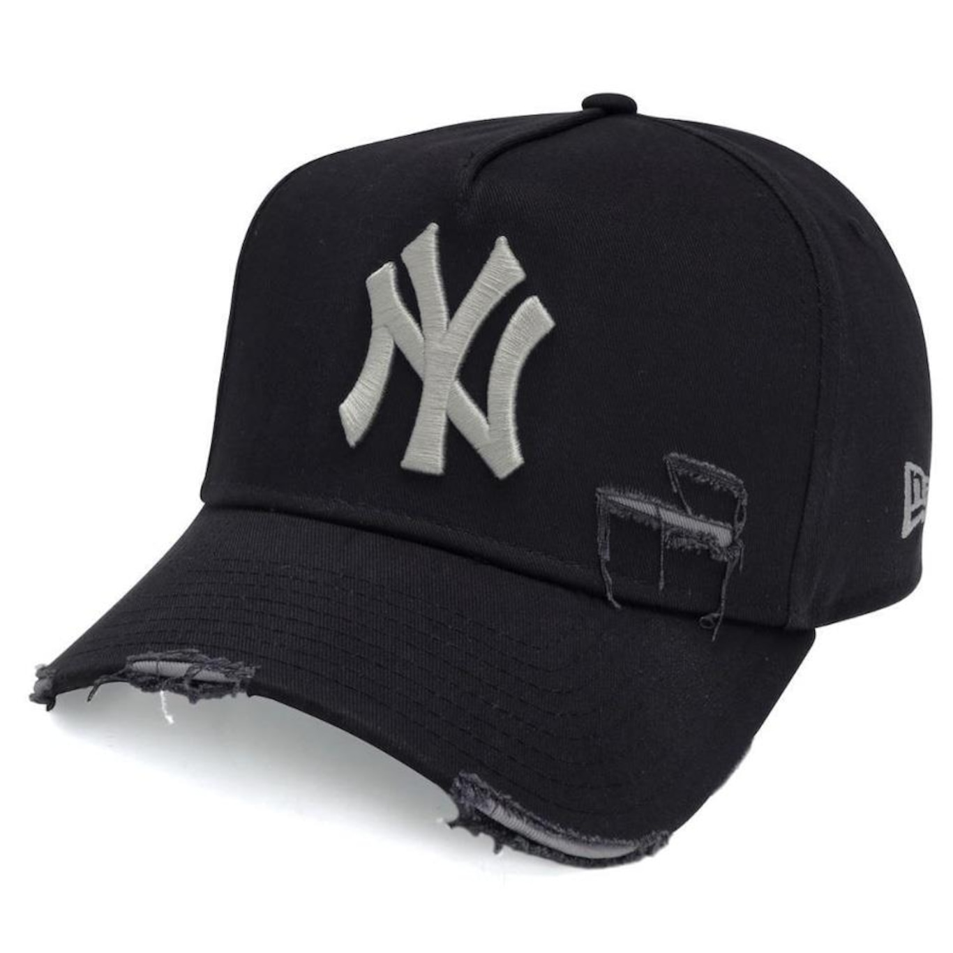 Boné Aba Curva New Era 9Forty A-Frame Strapback St Destroyed New York Yankees - strapback - Adulto - Foto 1