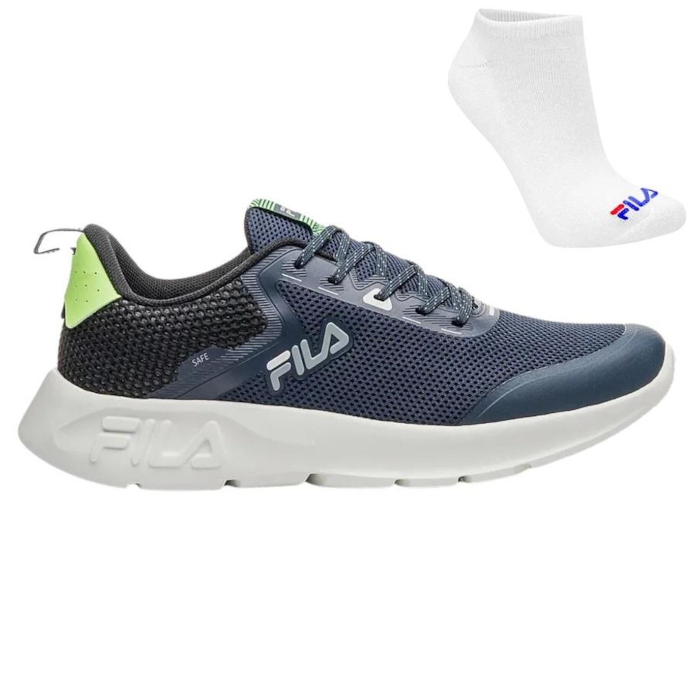 Kit Tênis Fila Safe + Meia - Masculino - Foto 1