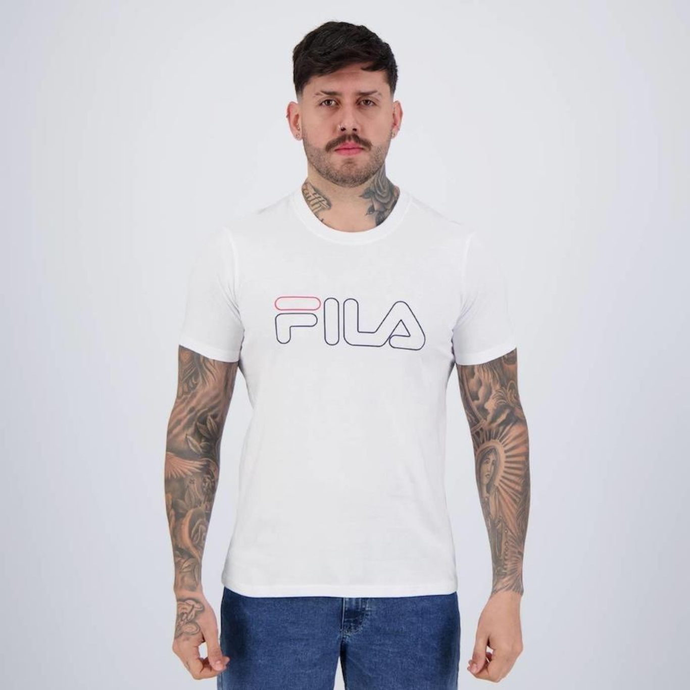 Camiseta Fila Letter Outline - Masculina - Foto 1