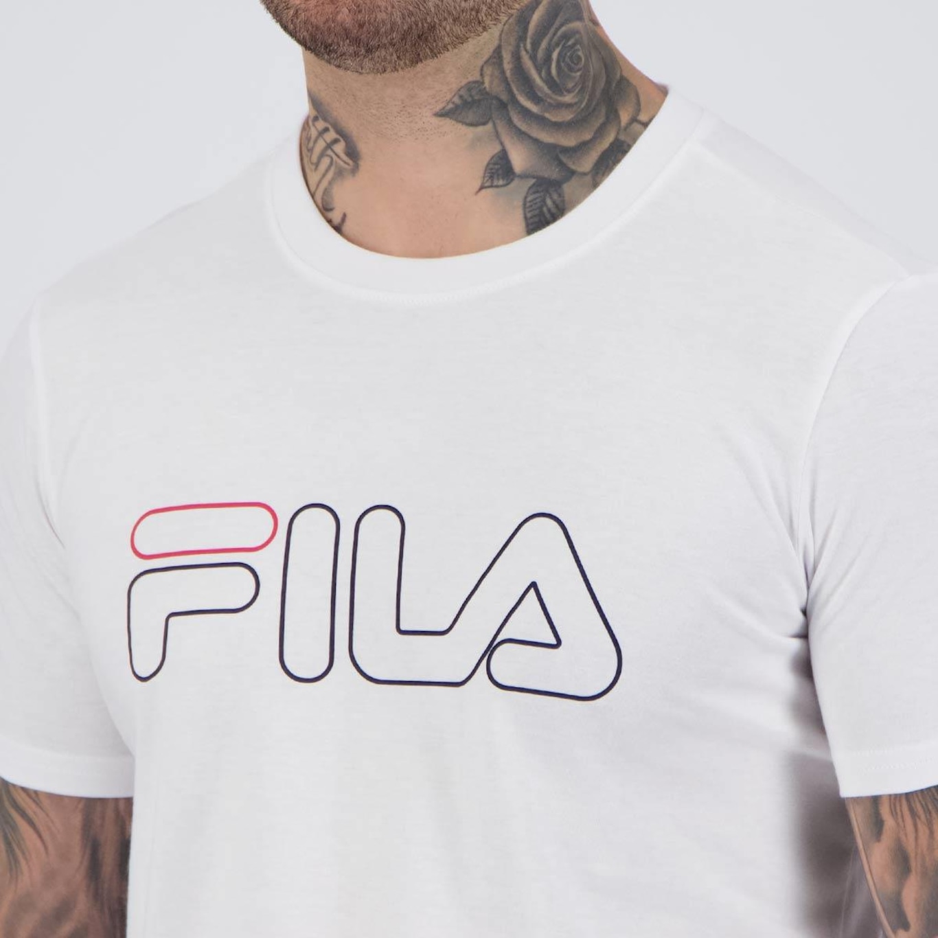 Camiseta Fila Letter Outline - Masculina - Foto 5