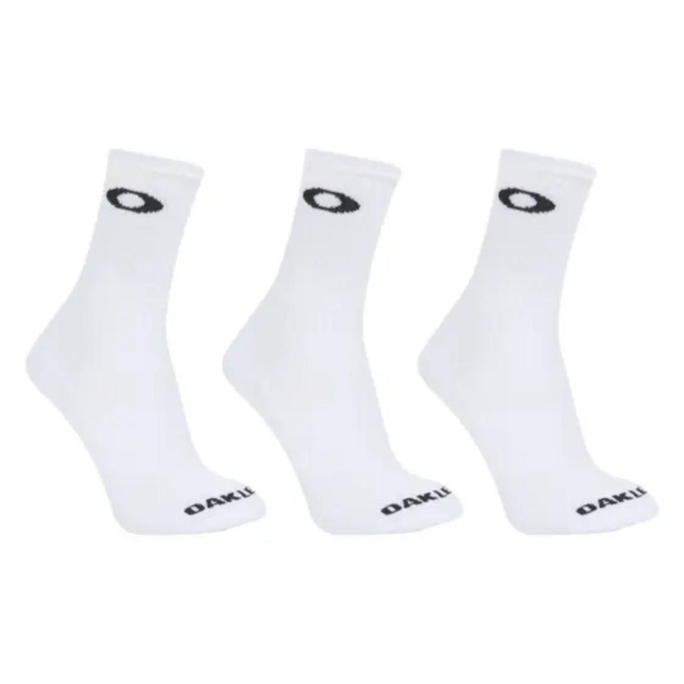 Kit Meias Oakley Cano Alto Essential Crew Sock com 3 Pares - Adulto - Foto 1