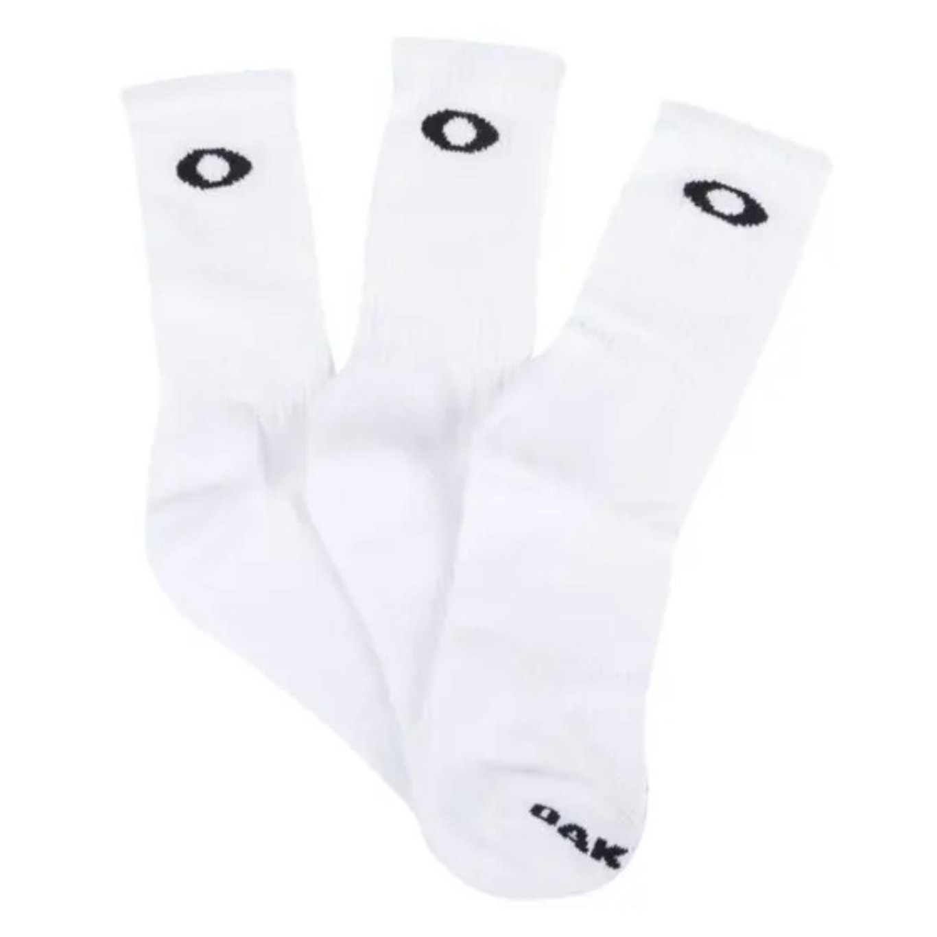 Kit Meias Oakley Cano Alto Essential Crew Sock com 3 Pares - Adulto - Foto 3