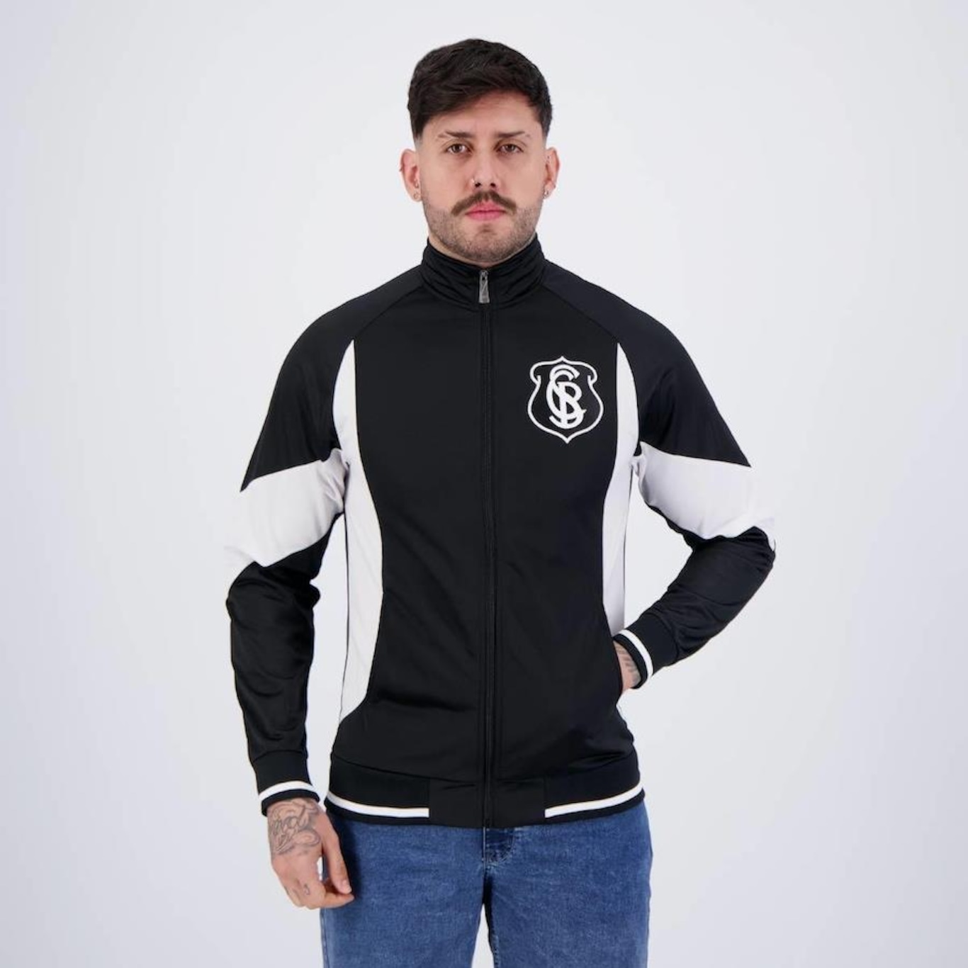 Jaqueta sem Capuz Corinthians Trilobal Histórica Sccp - Masculina - Foto 1