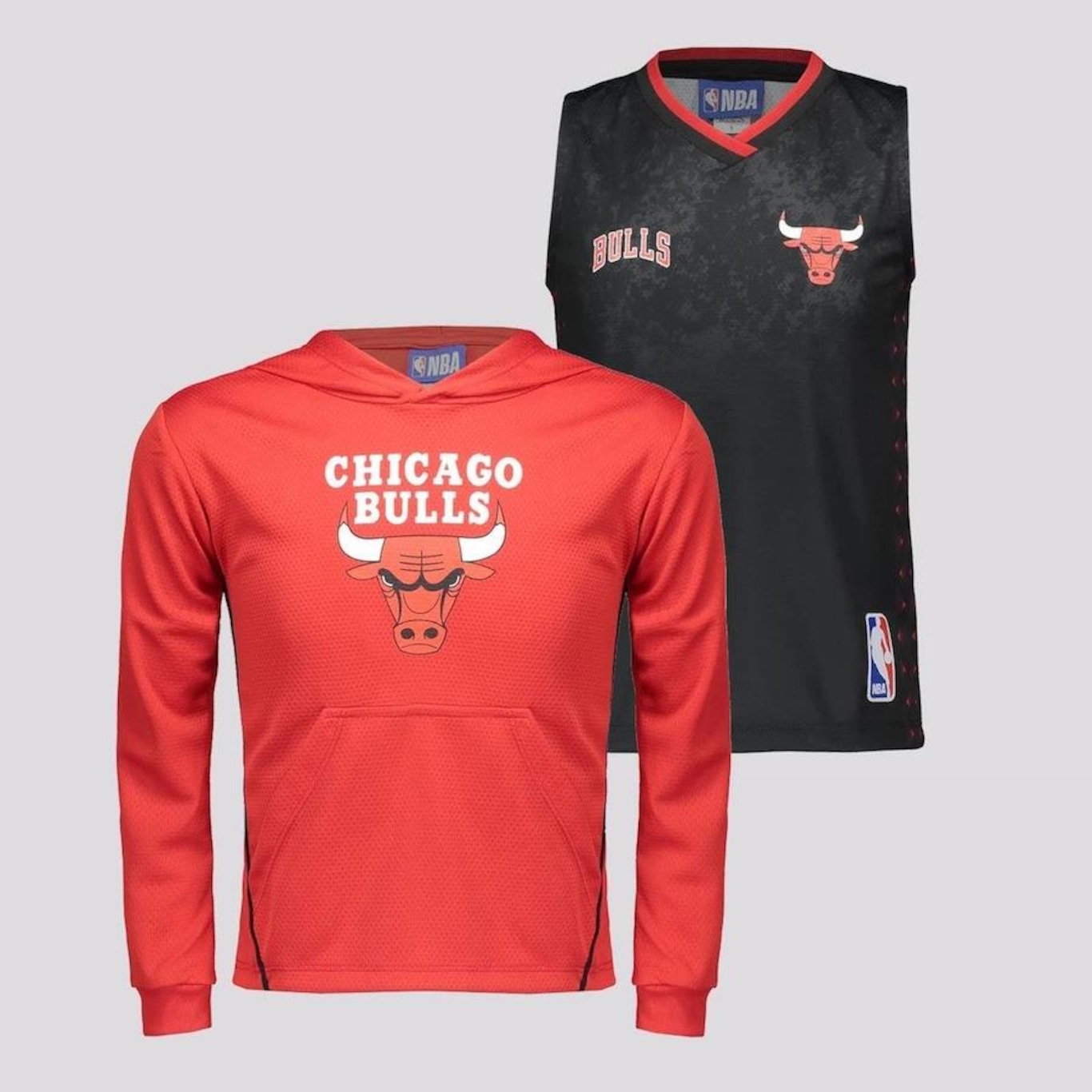 Kit Nba Blusão e Regata Chicago Bulls - Infantil - Foto 1