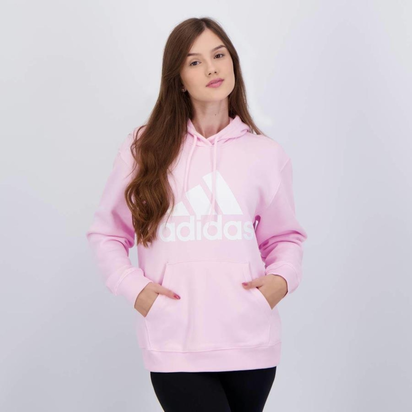 Blusão de Moletom com Capuz adidas Essentials Big Logo - Feminino - Foto 1