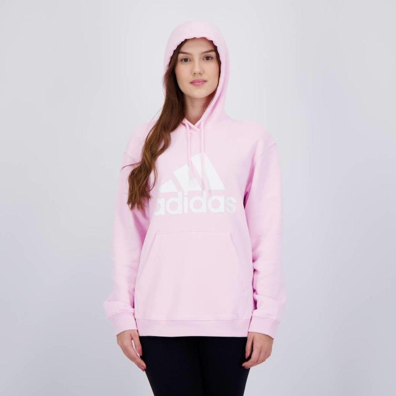 Blusão de Moletom com Capuz adidas Essentials Big Logo - Feminino - Foto 3