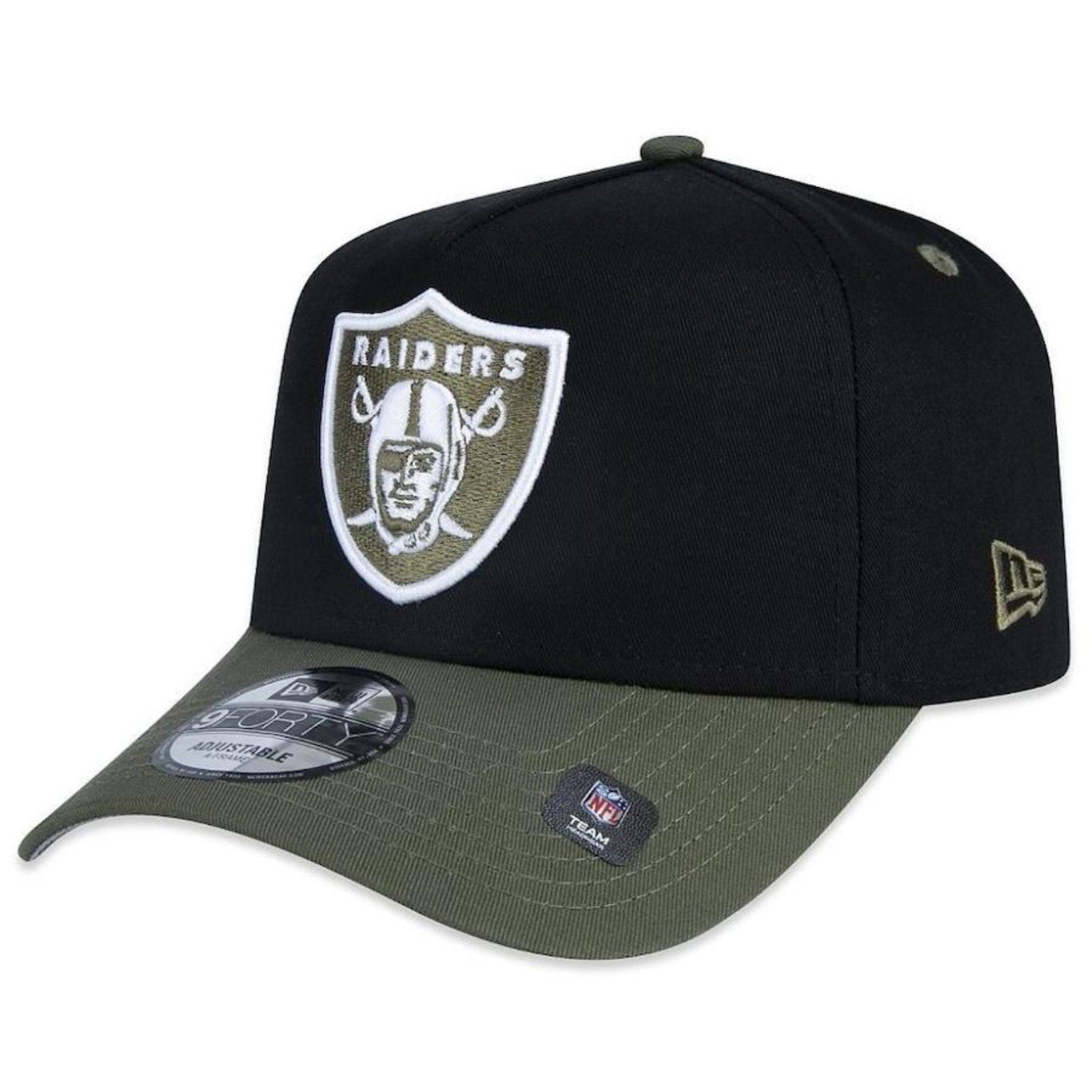 Boné Aba Curva New Era 940 A-Frame Las Vegas Raiders Dual Color - Snapback - Adulto - Foto 1