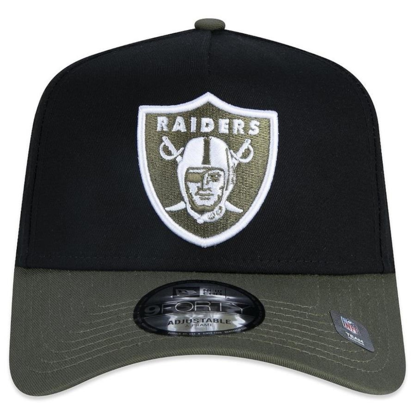 Boné Aba Curva New Era 940 A-Frame Las Vegas Raiders Dual Color - Snapback - Adulto - Foto 3