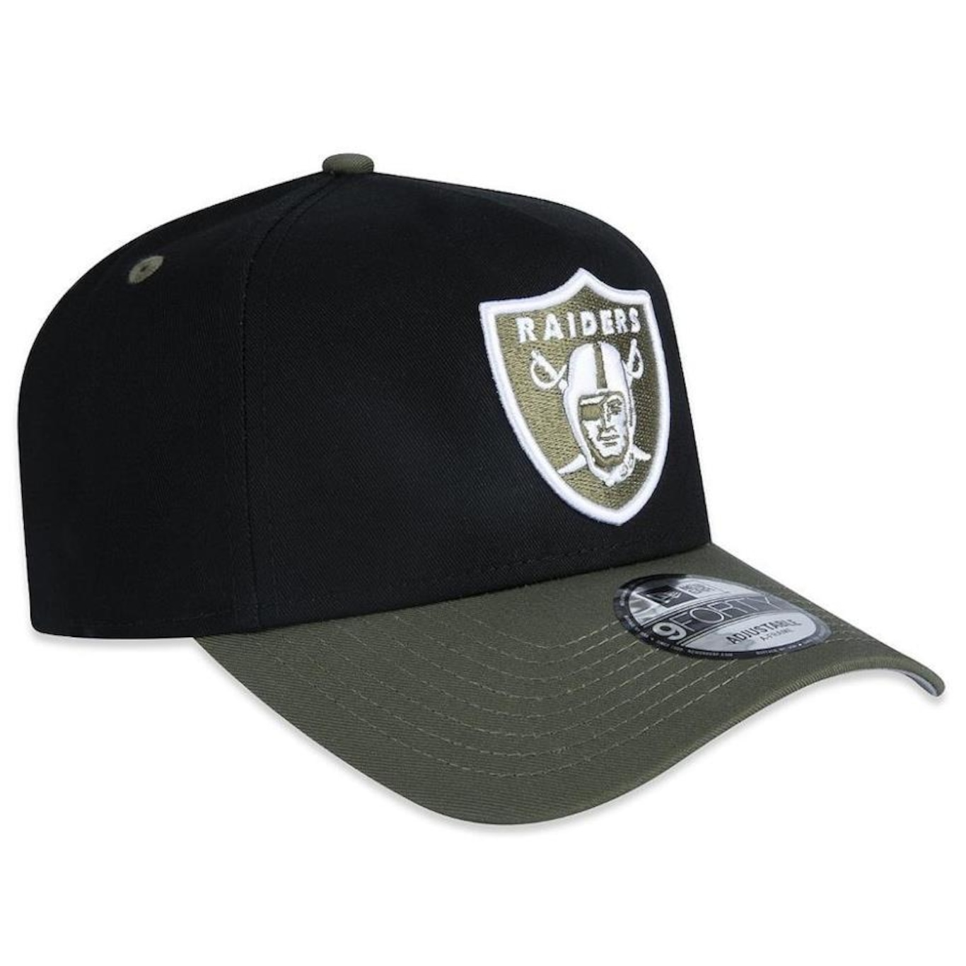 Boné Aba Curva New Era 940 A-Frame Las Vegas Raiders Dual Color - Snapback - Adulto - Foto 4