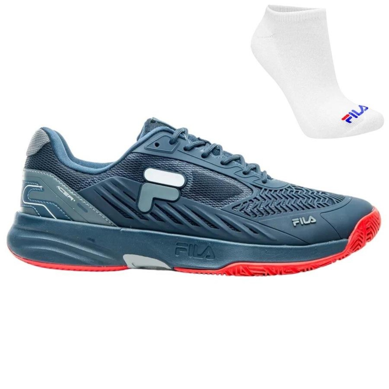 Kit Tênis Fila Acer + Meia - Masculino - Foto 1