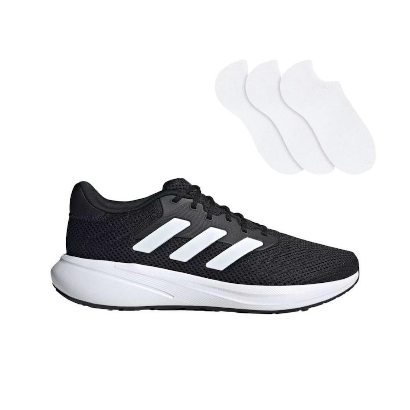 Kit Tênis adidas Response Runner + 3 Pares de Meias - Unissex - Foto 1