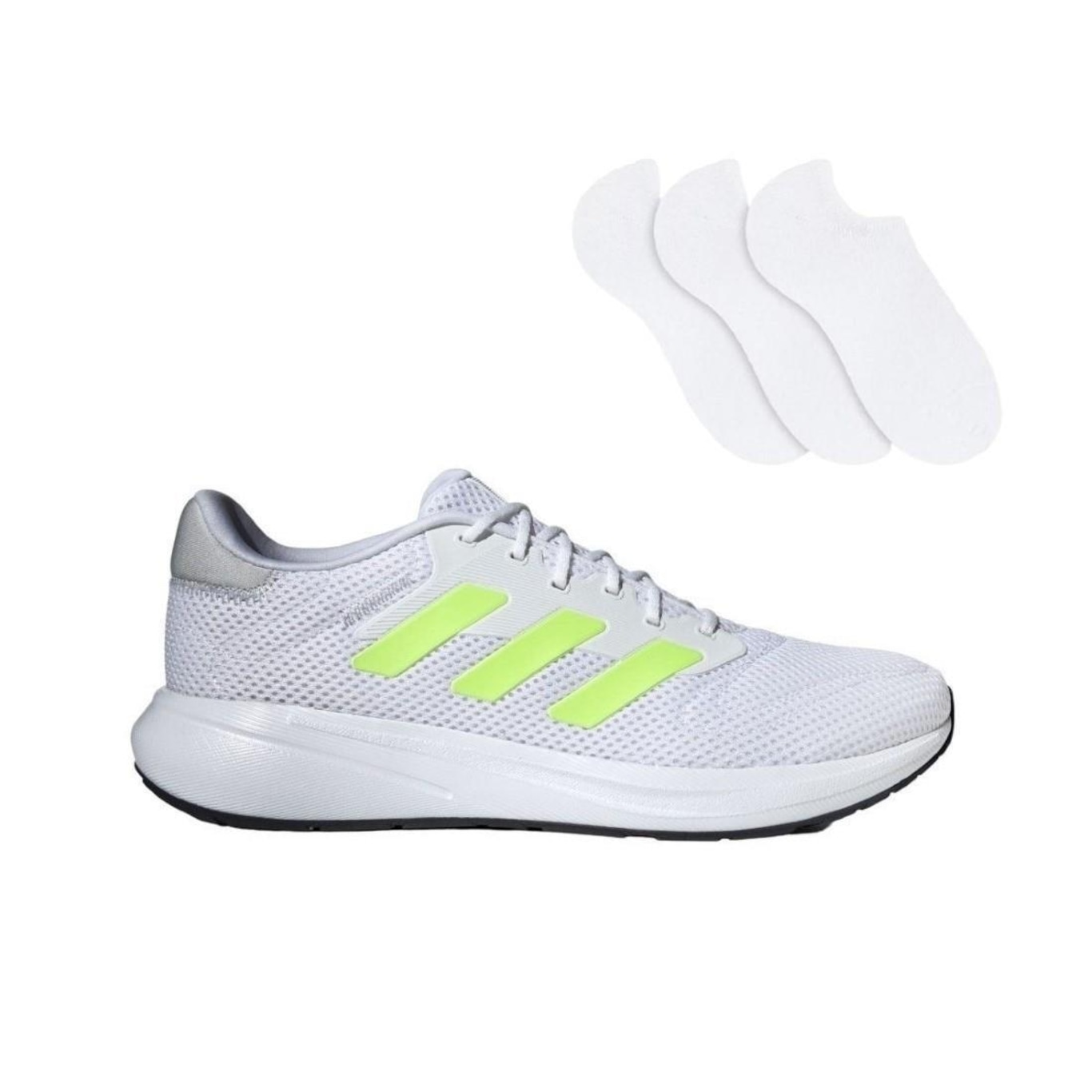 Kit Tênis adidas Response Runner + 3 Pares de Meias - Unissex - Foto 1