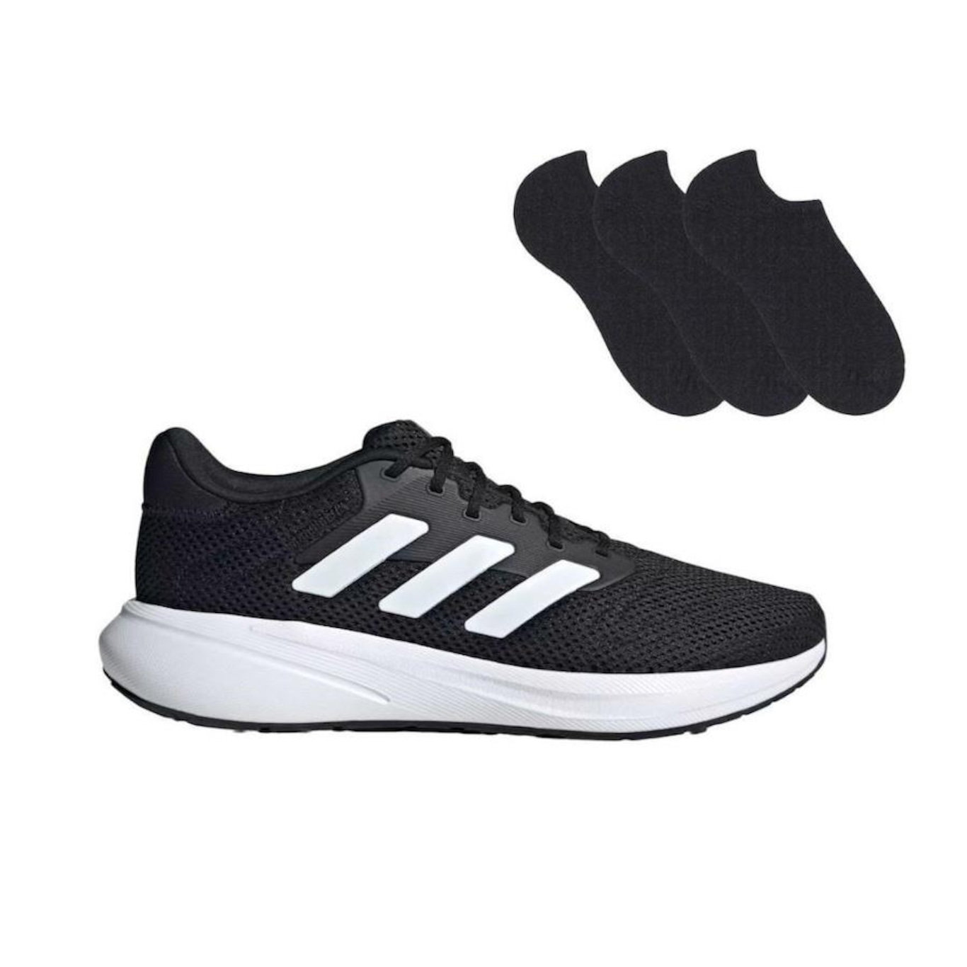 Kit Tênis adidas Response Runner + 3 Pares de Meias - Unissex - Foto 1