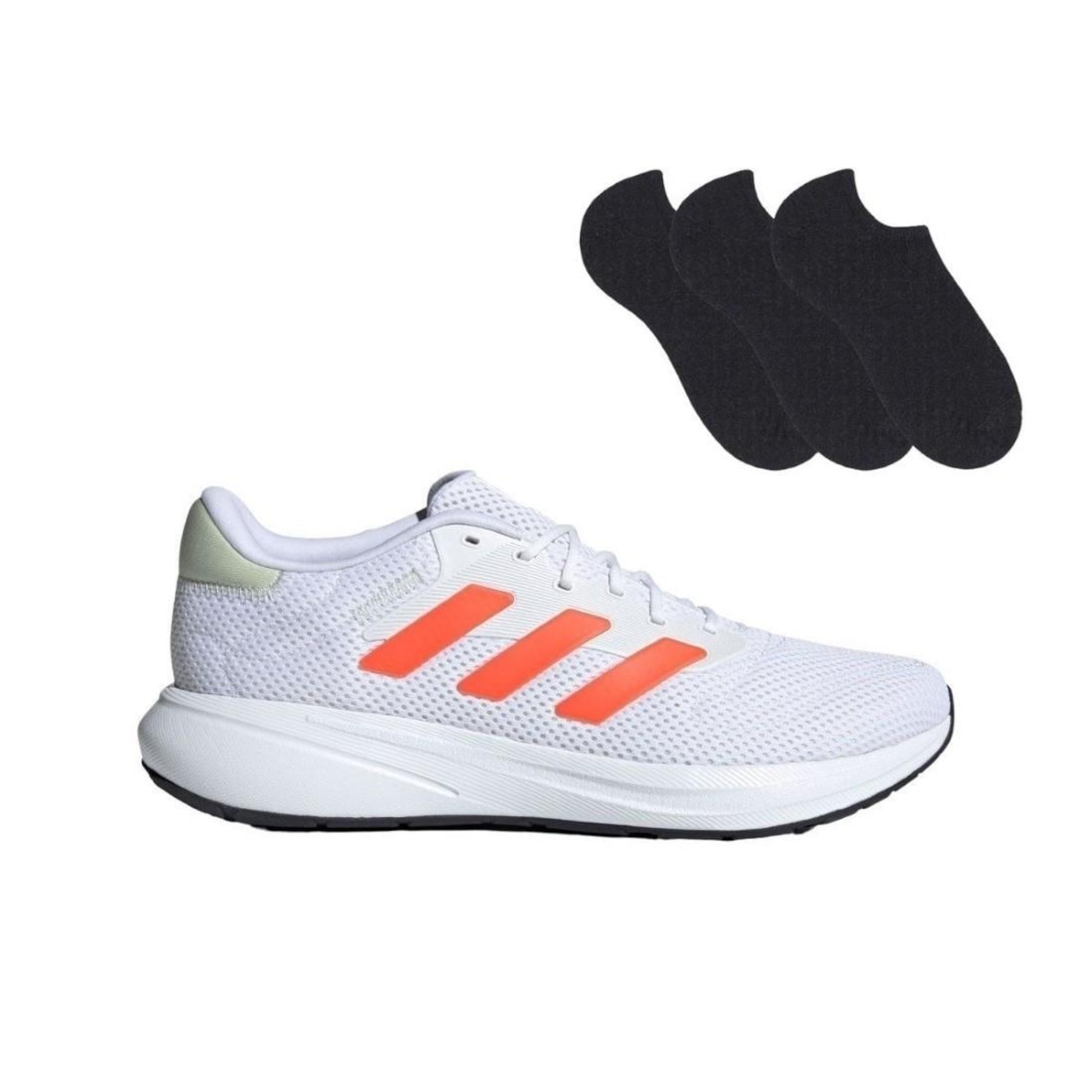 Kit Tênis adidas Response Runner + 3 Pares de Meias - Unissex - Foto 1