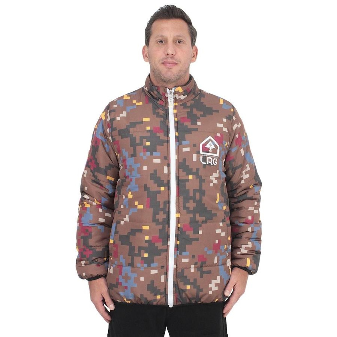 Jaqueta com Capuz Lrg Desert Pixel Puffer Reversible - Masculina - Foto 2