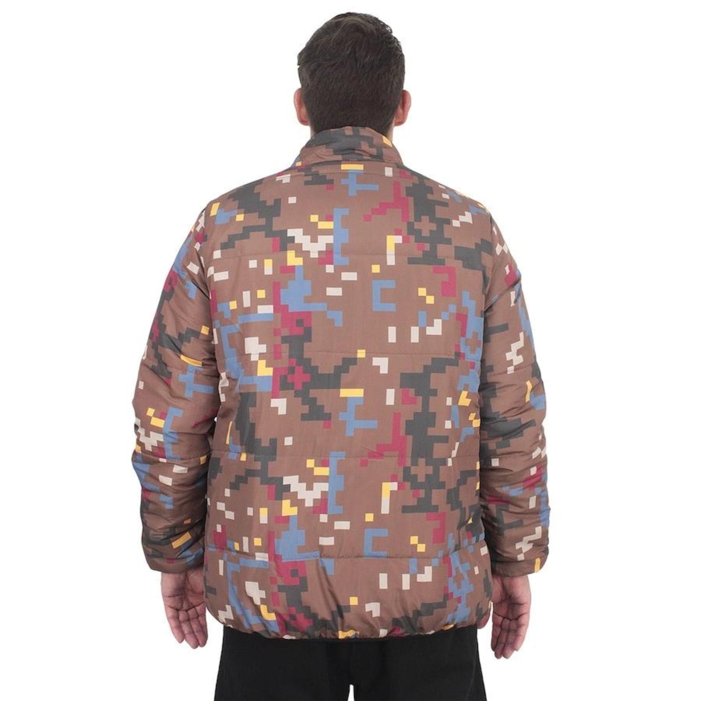 Jaqueta com Capuz Lrg Desert Pixel Puffer Reversible - Masculina - Foto 4