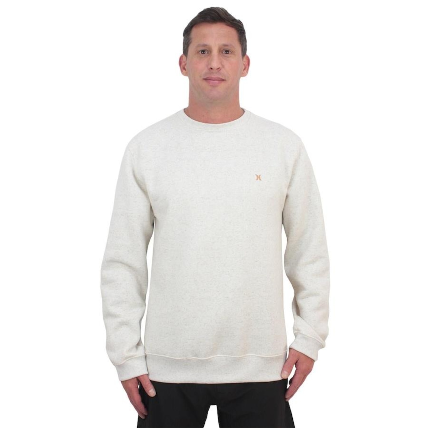 Blusão de Moletom Hurley Desert Off White - Masculino - Foto 2