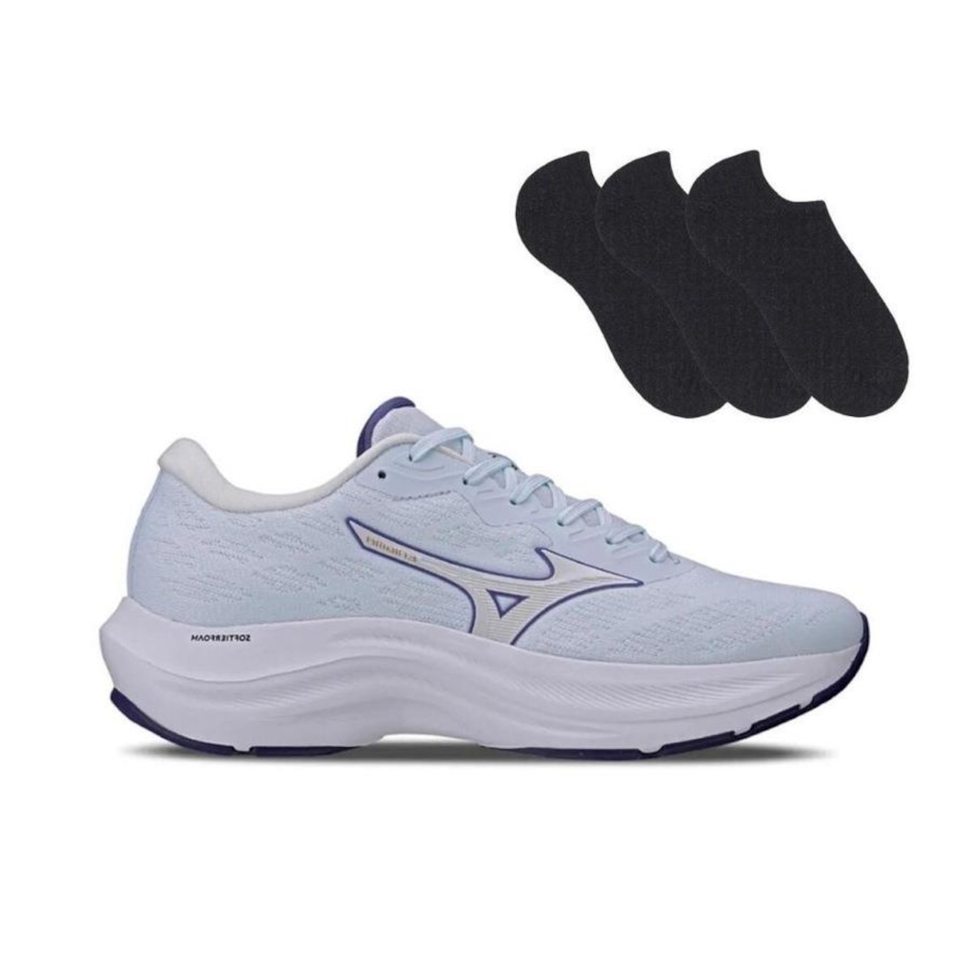 Kit Tênis Mizuno Enigma Feminino + 3 Pares de Meias - Foto 1