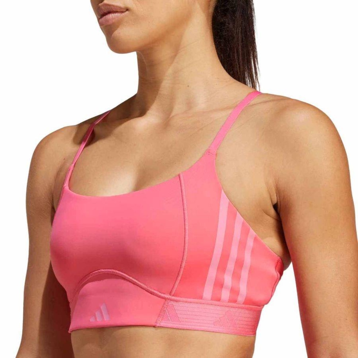 Top Fitness adidas Hyperglam Suporte Leve - Feminino - Foto 3