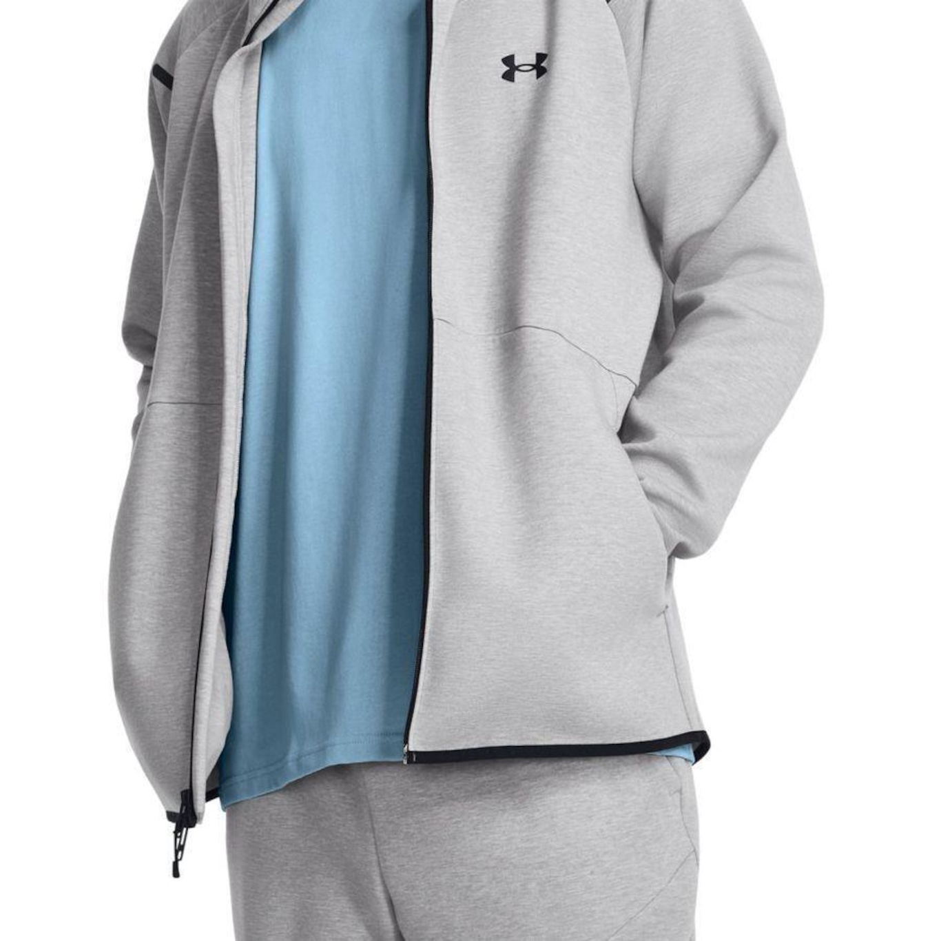 Jaqueta de Moletom com Capuz Under Armour Sportstyle Unstoppable Fleece - Masculino - Foto 3