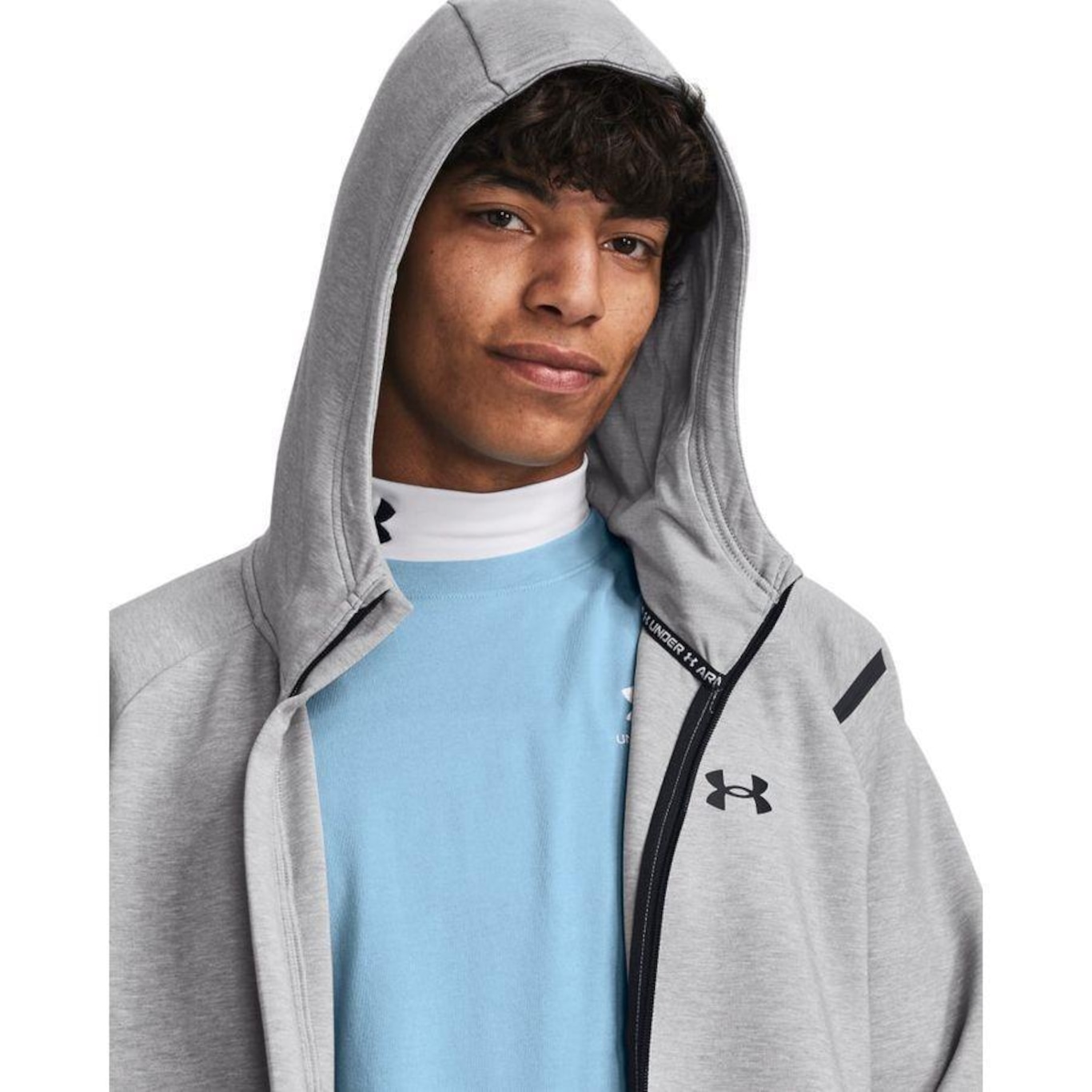 Jaqueta de Moletom com Capuz Under Armour Sportstyle Unstoppable Fleece - Masculino - Foto 5