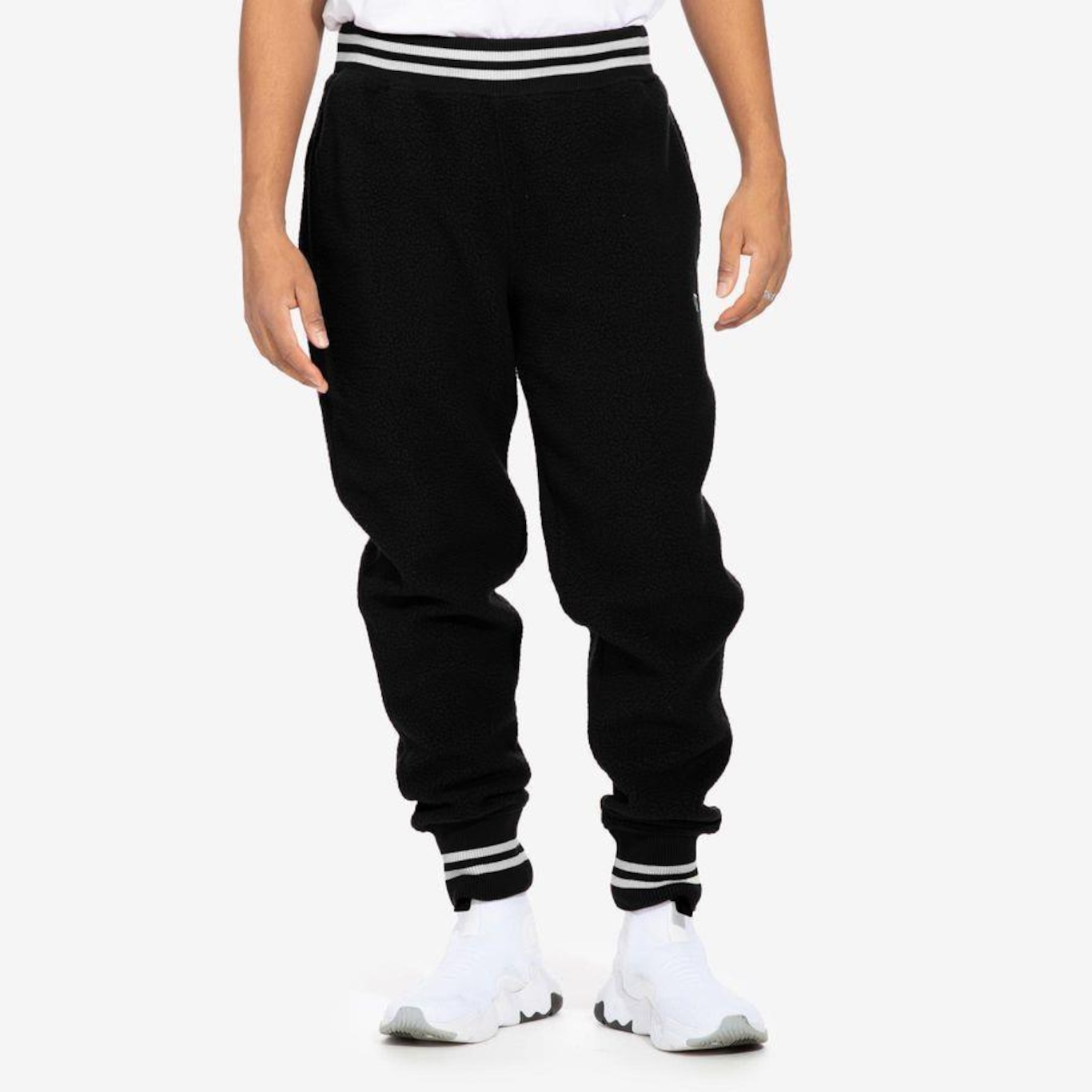 Calça Jogger Champion Brasil Hi Pile Fleece Warm Up - Masculina - Foto 1