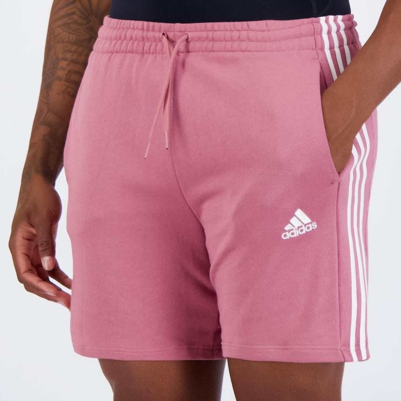 Shorts adidas 3 Stripes French Terry - Masculino - Foto 3