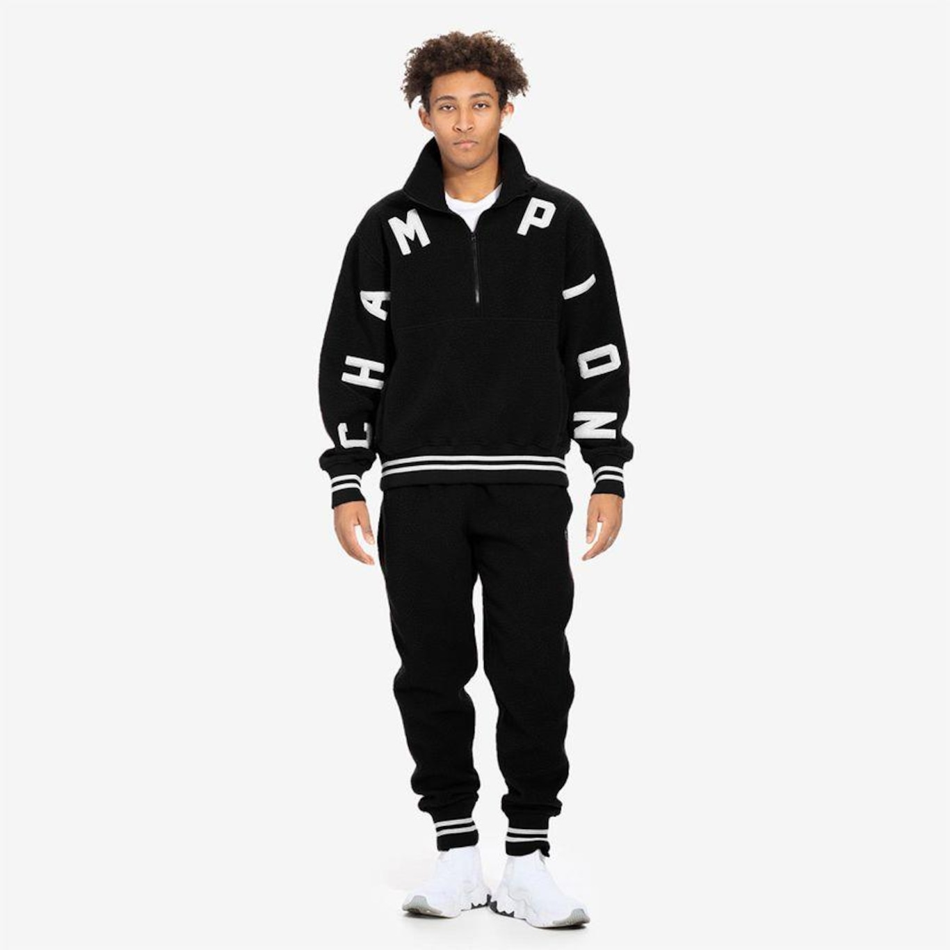 Jaqueta Champion Hi Pile Fleece Warm Up - Masculina - Foto 4