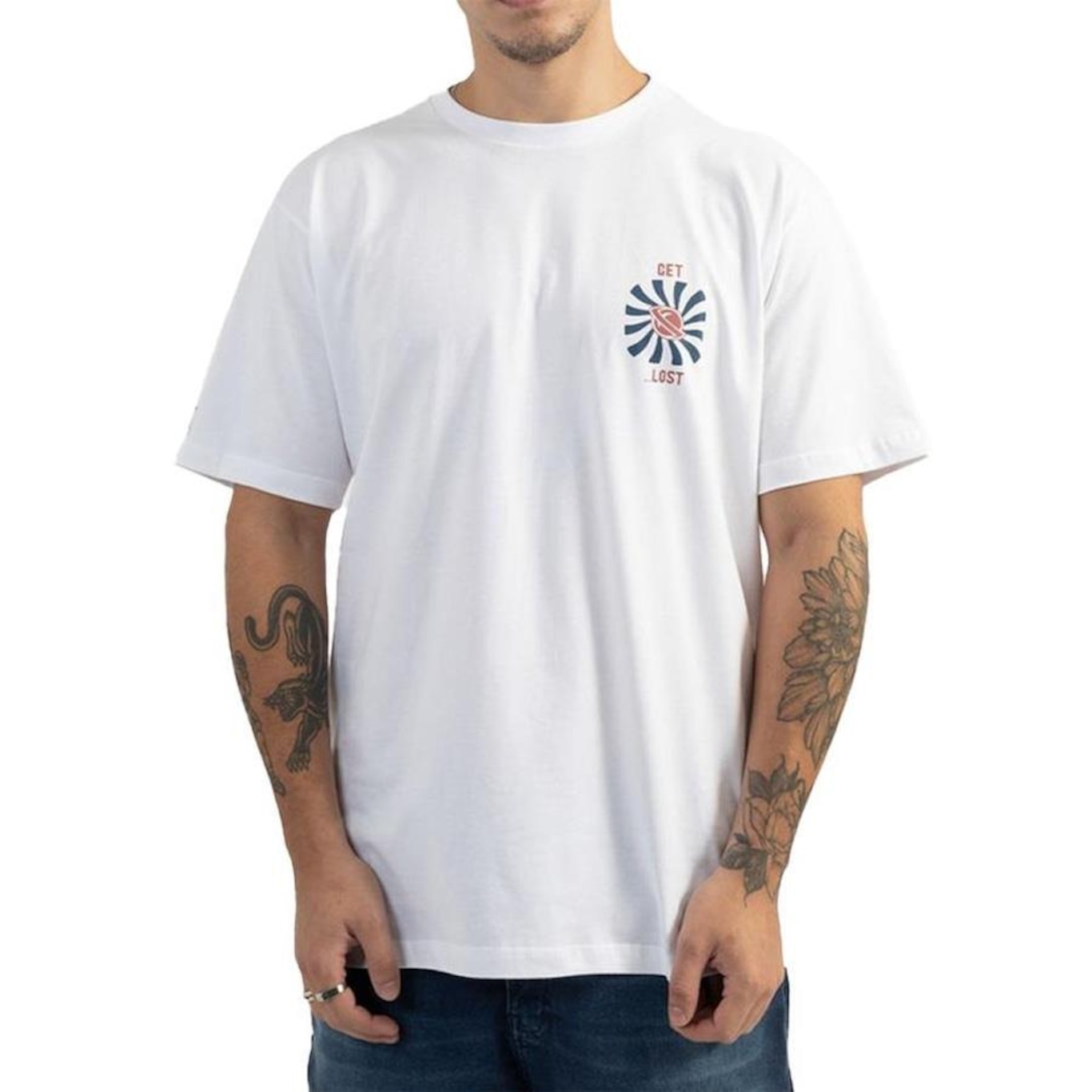 Camiseta Lost Get Lost Cliffs - Masculina - Foto 1