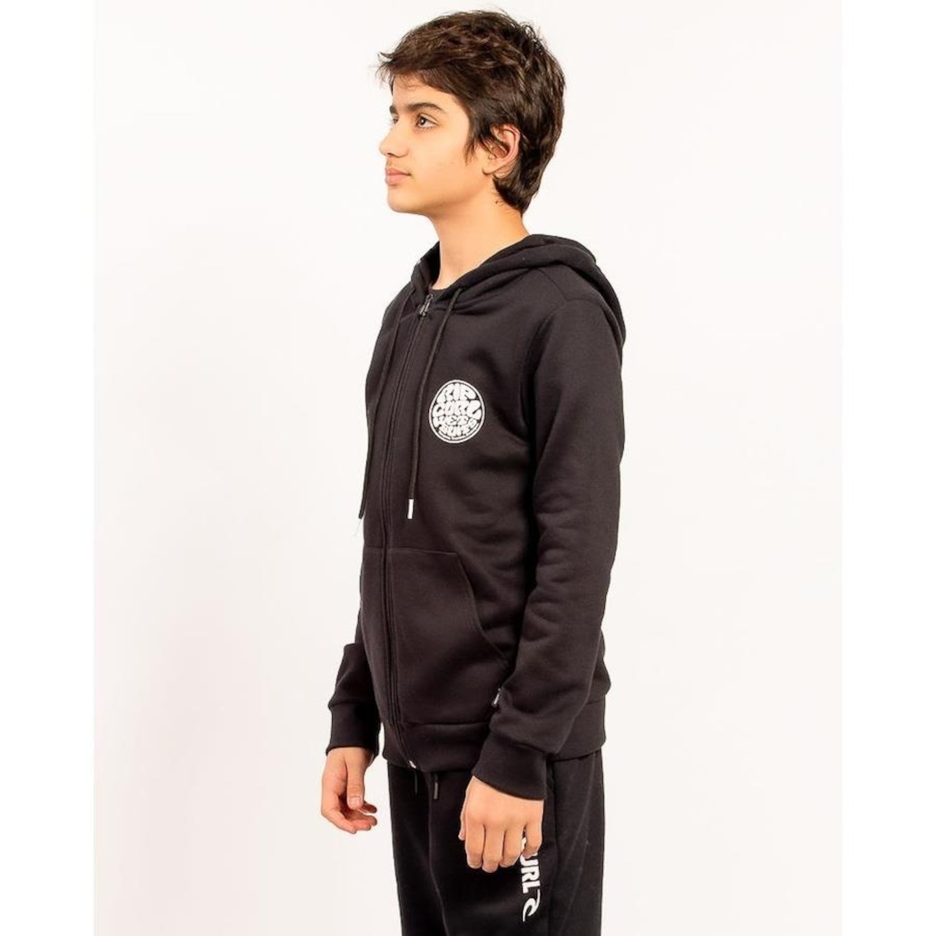 Blusão de Moletom com Capuz Rip Curl Round Logo - Infantil - Foto 2