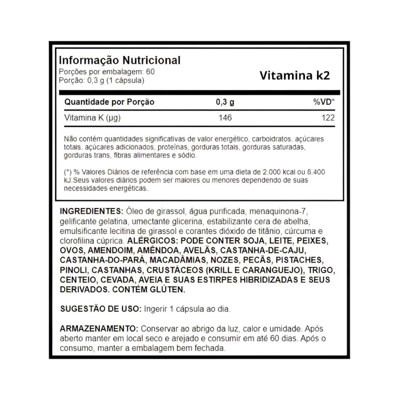 Vitamina K2 Ultra 60 Caps Growth Supplements - Foto 2