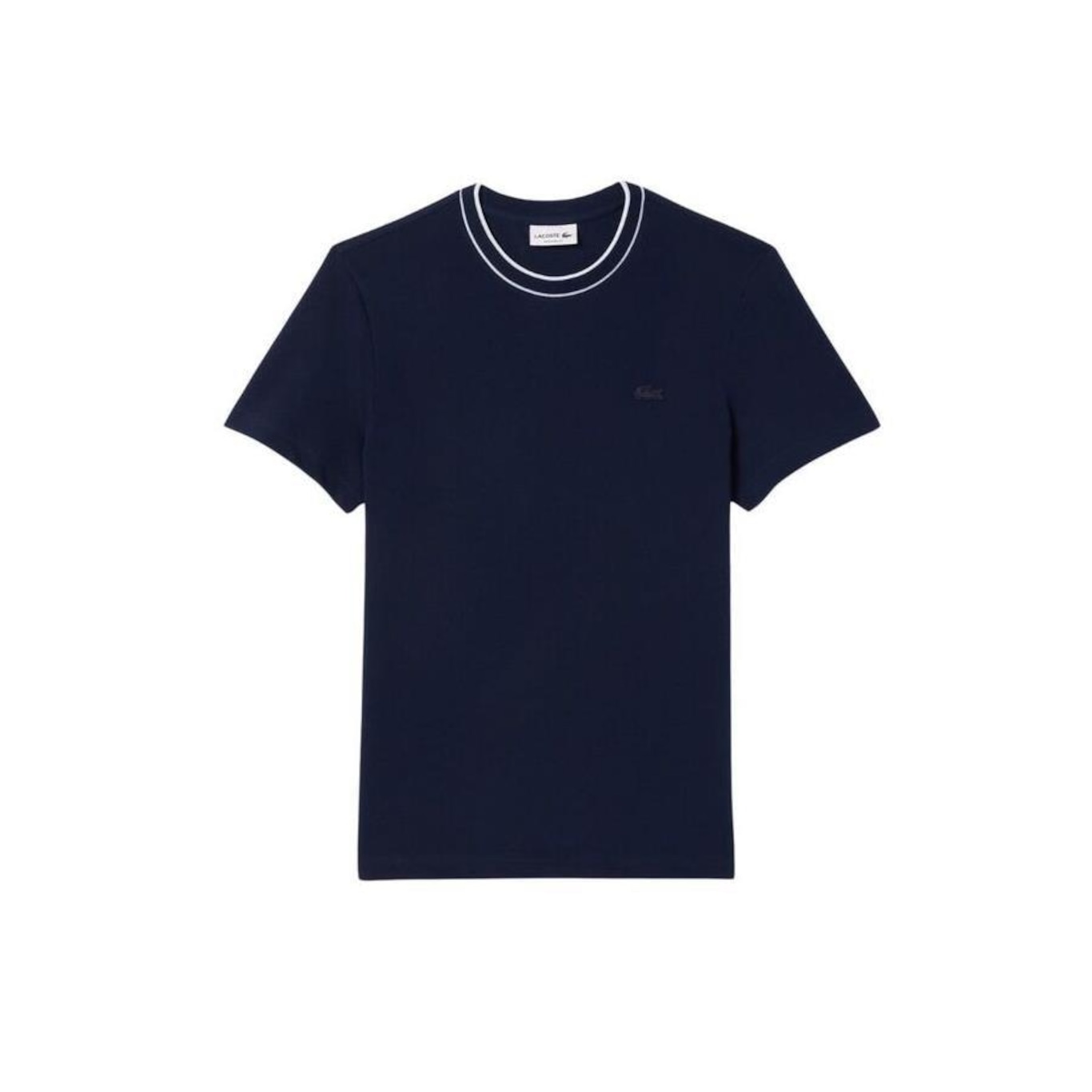 Camiseta Lacoste de Piqué Com Gola Listrada em Stretch - Masculina - Foto 4