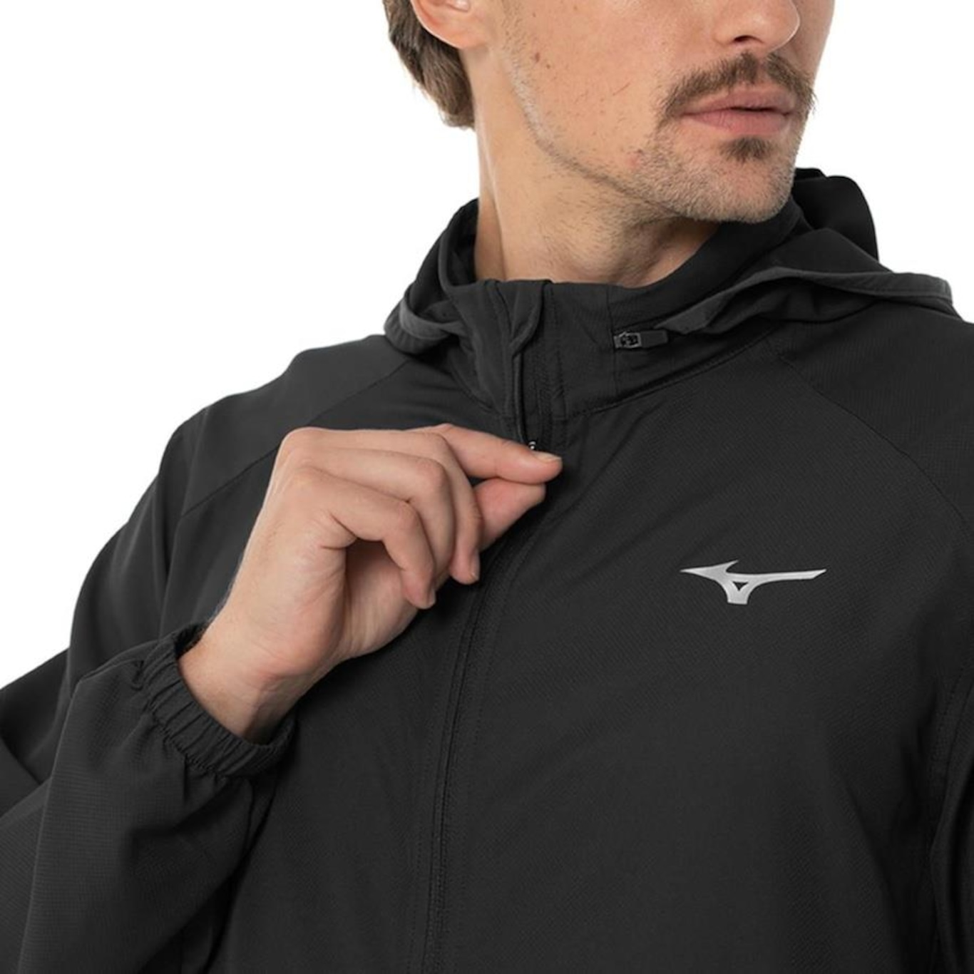 Jaqueta Mizuno Focus Com Capuz Masculina - Foto 4