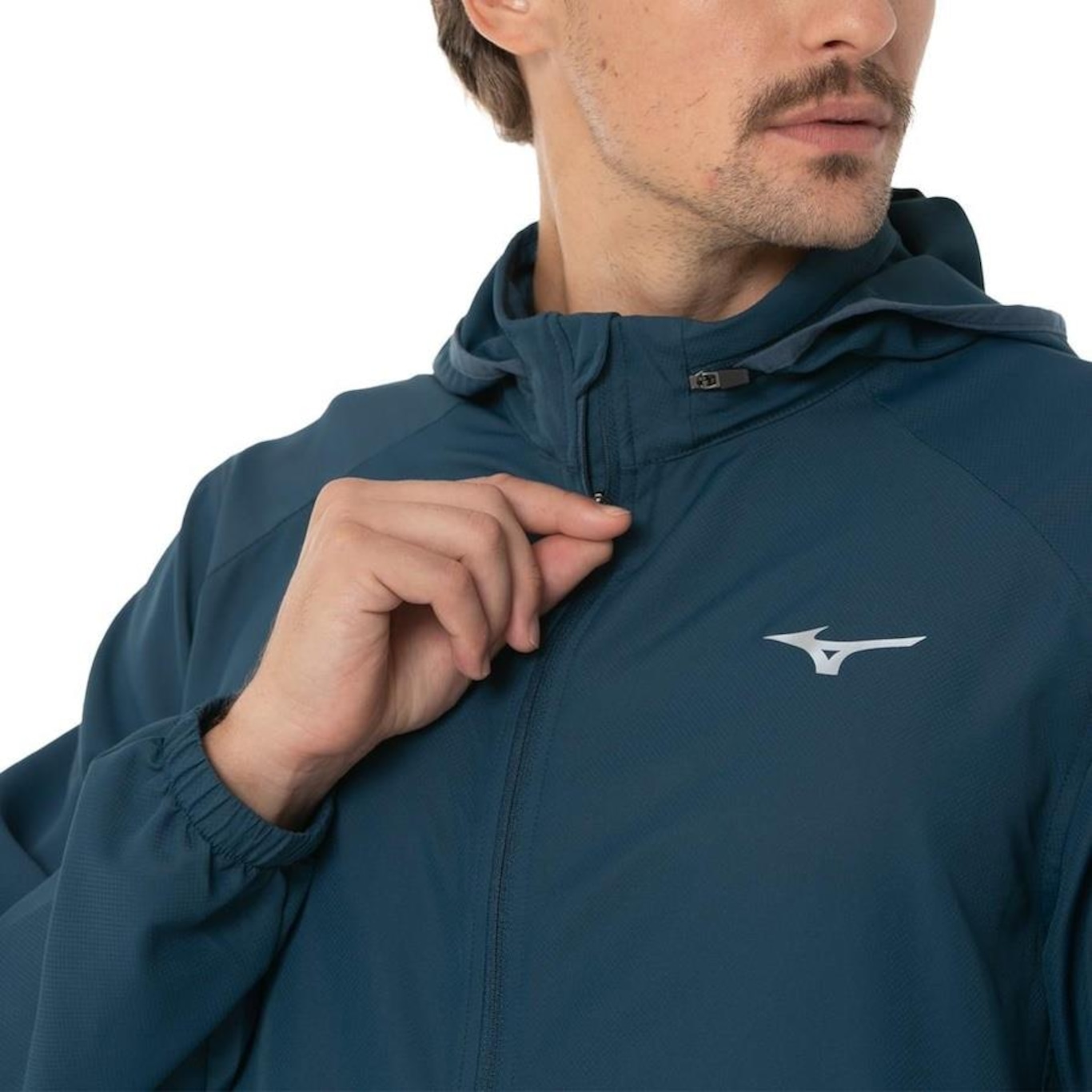 Jaqueta Mizuno Focus Com Capuz Masculina - Foto 4