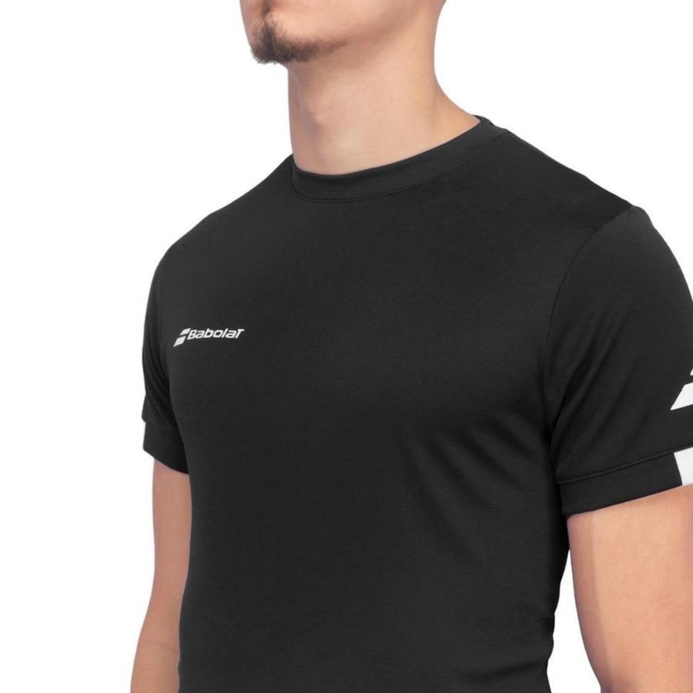 Camiseta Babolat Play Neck Tee - Masculina - Foto 3