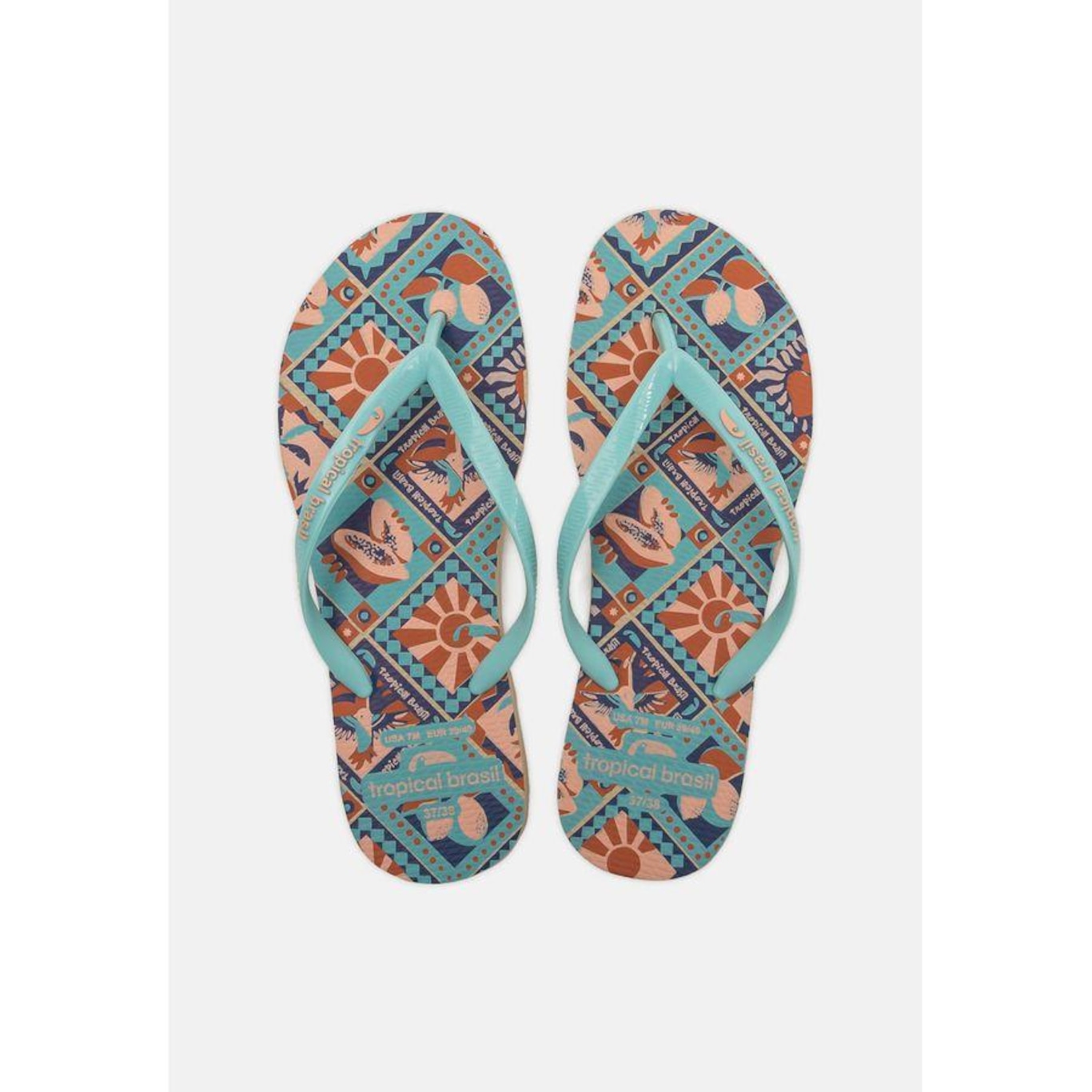 Chinelo Tropical Brasil Estampado Slim - Feminino - Foto 1