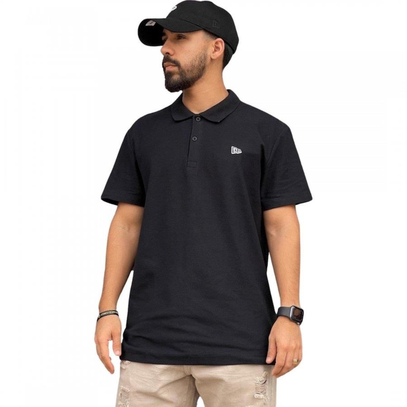 Camisa Polo New Era Básica - Masculina - Foto 1