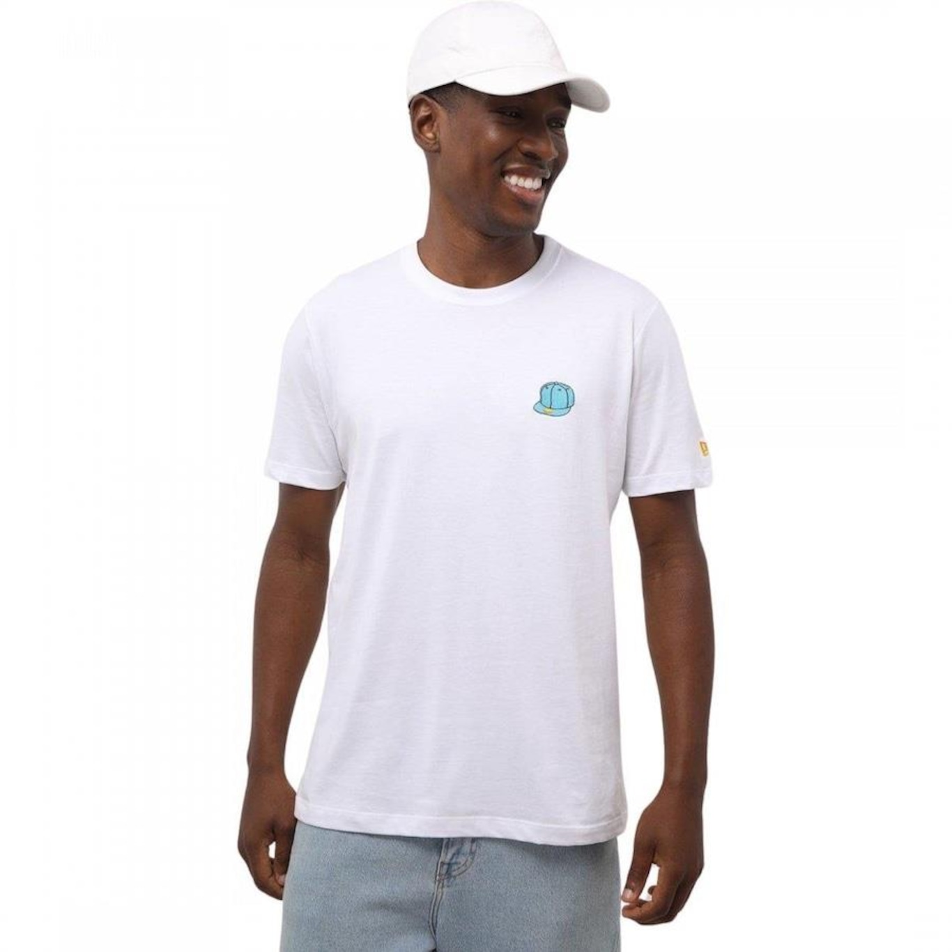 Camiseta New Era Cap Bordado - Masculina - Foto 1