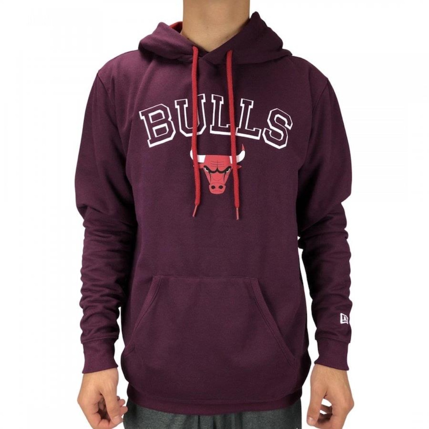 Blusão de Moletom com Capuz New Era Nba Chicago Bulls - Masculino - Foto 1