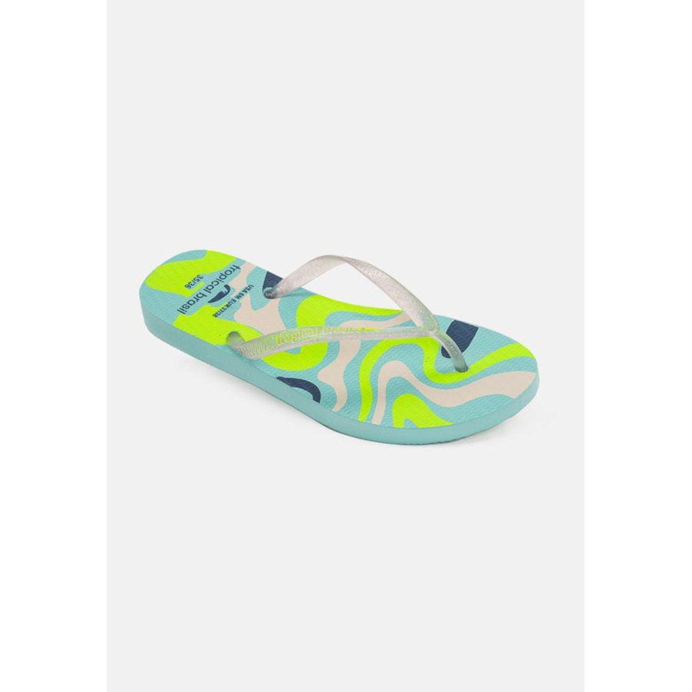 Chinelo Tropical Brasil Estampado Slim Cristal - Feminino - Foto 3